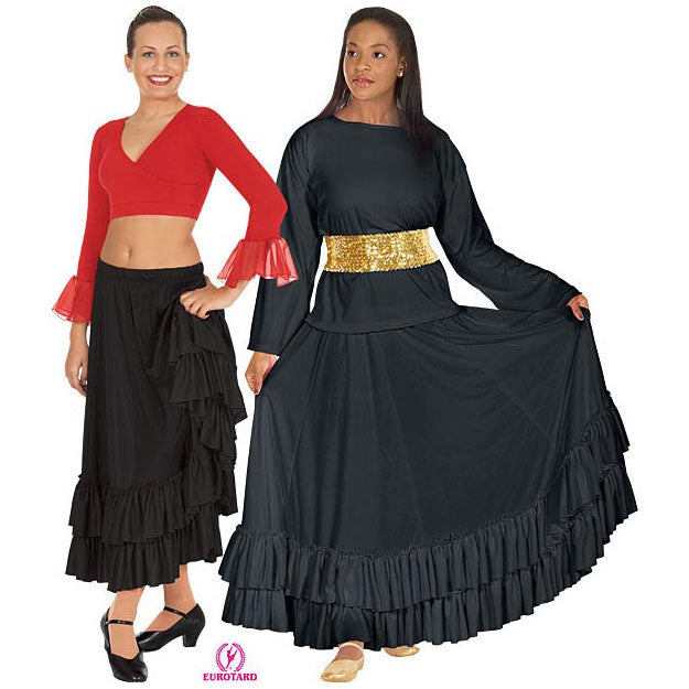 Eurotard Double Ruffle Skirt   - DanceSupplies.com