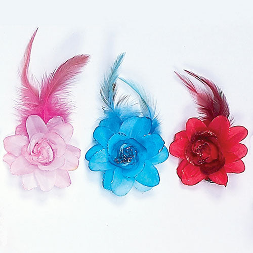 Dasha Flower Pair With Glitter   - DanceSupplies.com
