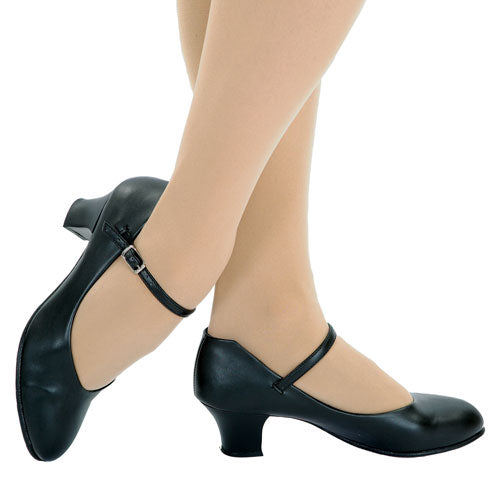 Capezio Adult Jr. Footlight Character Shoes - Black   - DanceSupplies.com