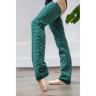 Barre Trash Long Legwarmers Adult XS-S Striped Moss - DanceSupplies.com