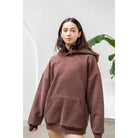 Barre Trash Oversized Hoodie Adult S Brown - DanceSupplies.com