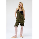 Barre Trash Romper Adult XS Army Green - DanceSupplies.com
