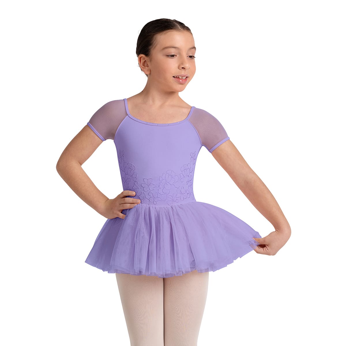Bloch Girls Lucy Floral Tutu Dress Child 2-4 Lilac - DanceSupplies.com