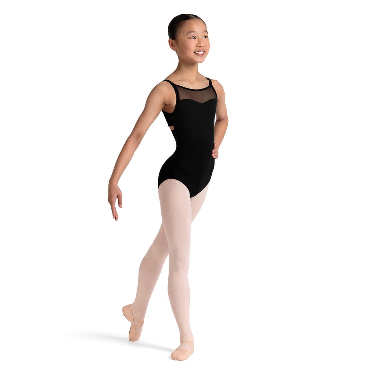 Bloch Girls Jazz Floral Leotard Child 6X-7 Black - DanceSupplies.com