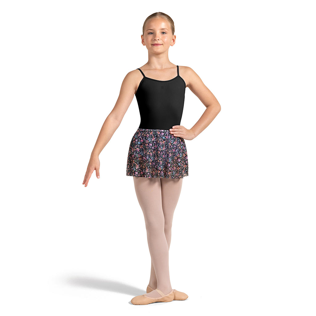 Bloch Child's Pull-On Mesh Floral Skirt Child XS/S Rainbow Daisy - DanceSupplies.com