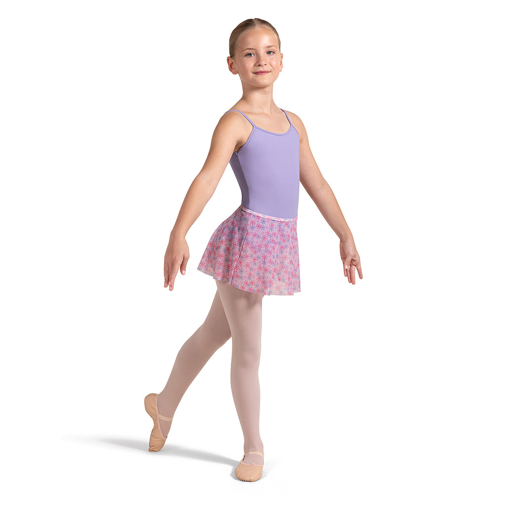 Bloch Child's Pull-On Mesh Floral Skirt Child XS/S Tiny Floral - DanceSupplies.com