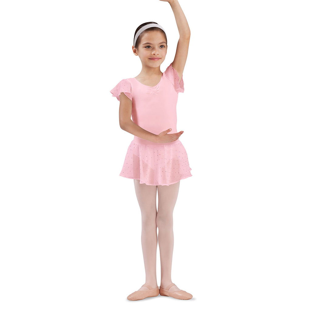 Bloch Georgette Sequin Skirt Child 4-6 Candy Pink - DanceSupplies.com