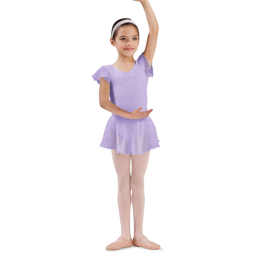 Bloch Georgette Sequin Skirt Child 4-6 Lilac - DanceSupplies.com