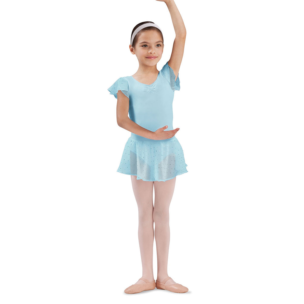 Bloch Georgette Sequin Skirt Child 4-6 Pastel Blue - DanceSupplies.com