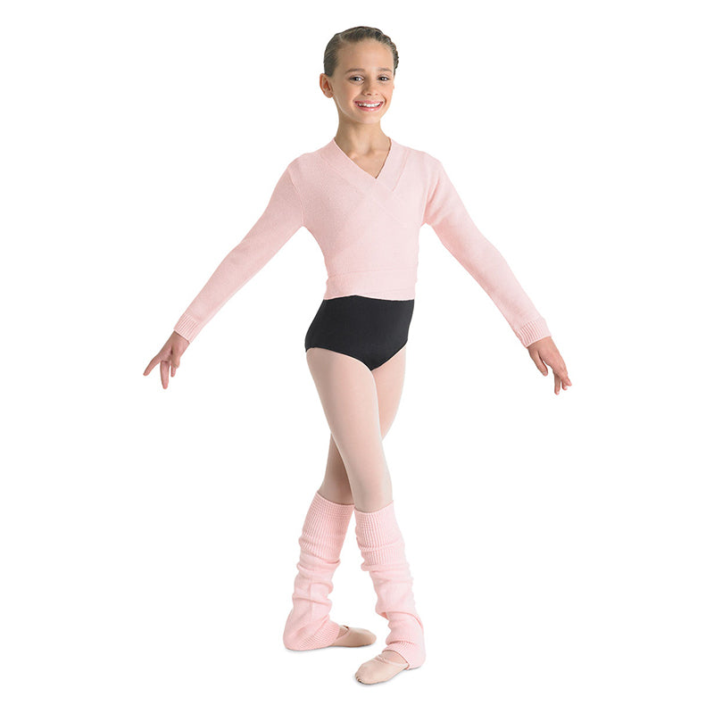 Bloch Ella Child's Cardigan Wrap Sweater Child S Light Pink - DanceSupplies.com