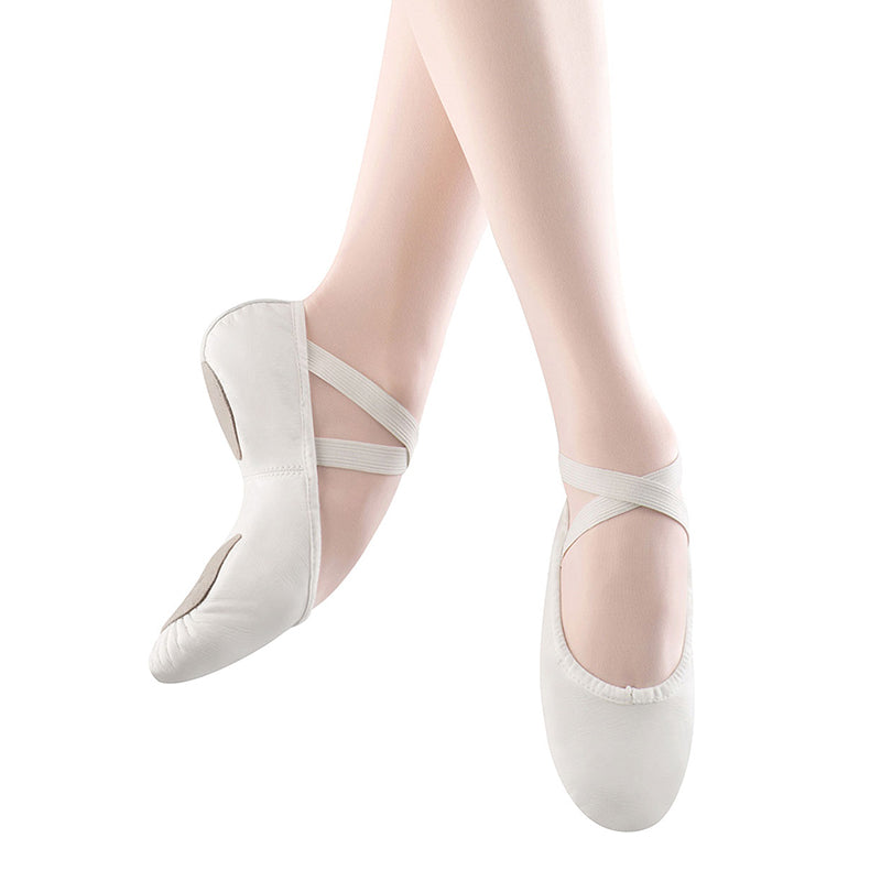 Bloch Prolite II Leather Ballet Slippers - White Adult 2 B White- DanceSupplies.com