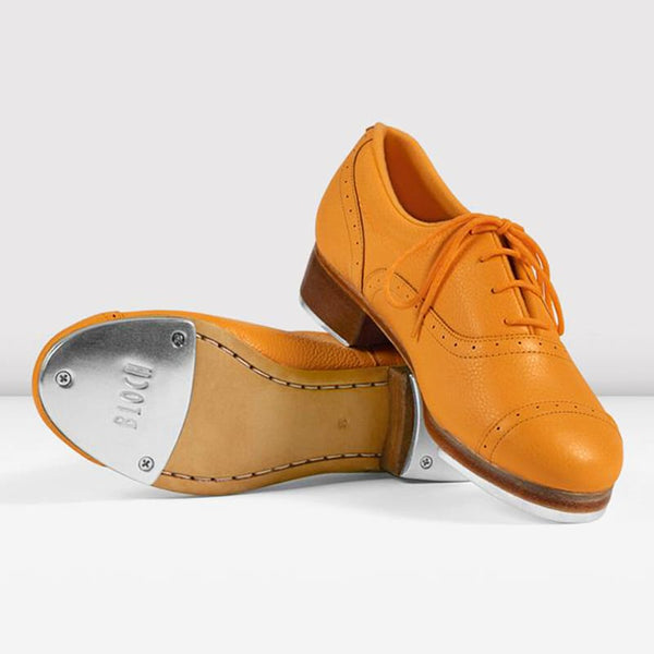 BLOCH Ladies Jason Samuels Smith Pebble Leather Tap Shoes, Orange Pebble Leather, Size: 4.5 BLOCH Ladies Jason Samuels Smith Pebble Leather Tap Shoes, Orange Pebble Leather, Size: 4.5