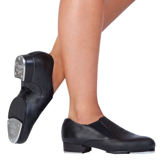 Capezio Adult Riff Slip-On Tap Shoes - Black   - DanceSupplies.com