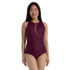 Capezio Adult Curved Rhythm Agusta Leotard Adult XS Pickled Beet - DanceSupplies.com