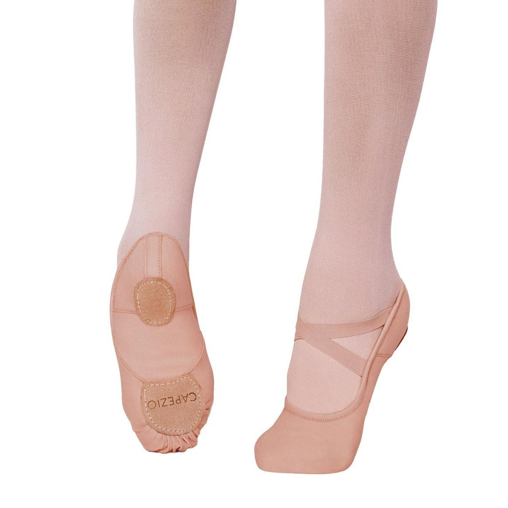 Capezio Child's Hanami Stretch Canvas Ballet Slippers - Light Suntan   - DanceSupplies.com