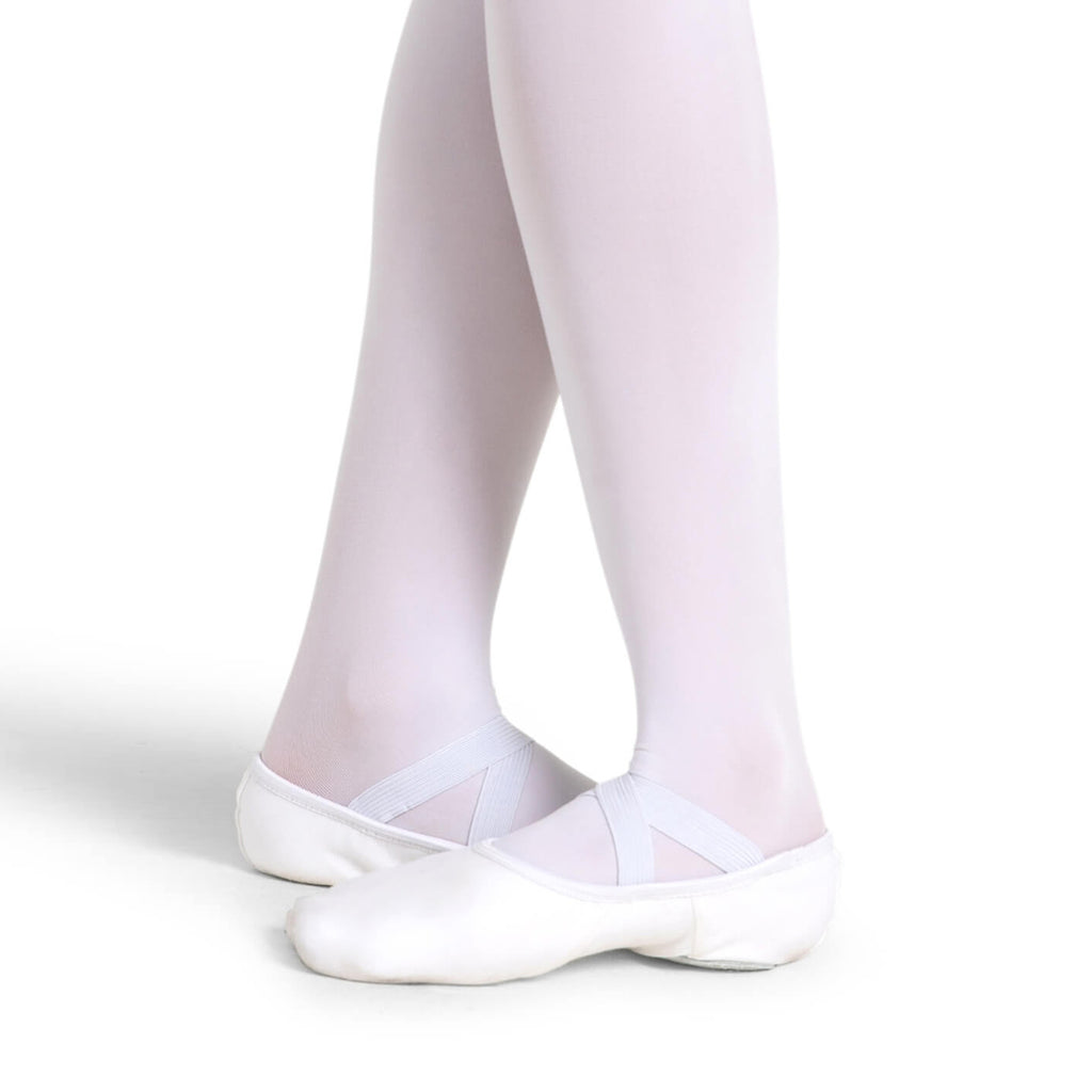 Capezio Child's Hanami Stretch Canvas Ballet Slippers - White   - DanceSupplies.com