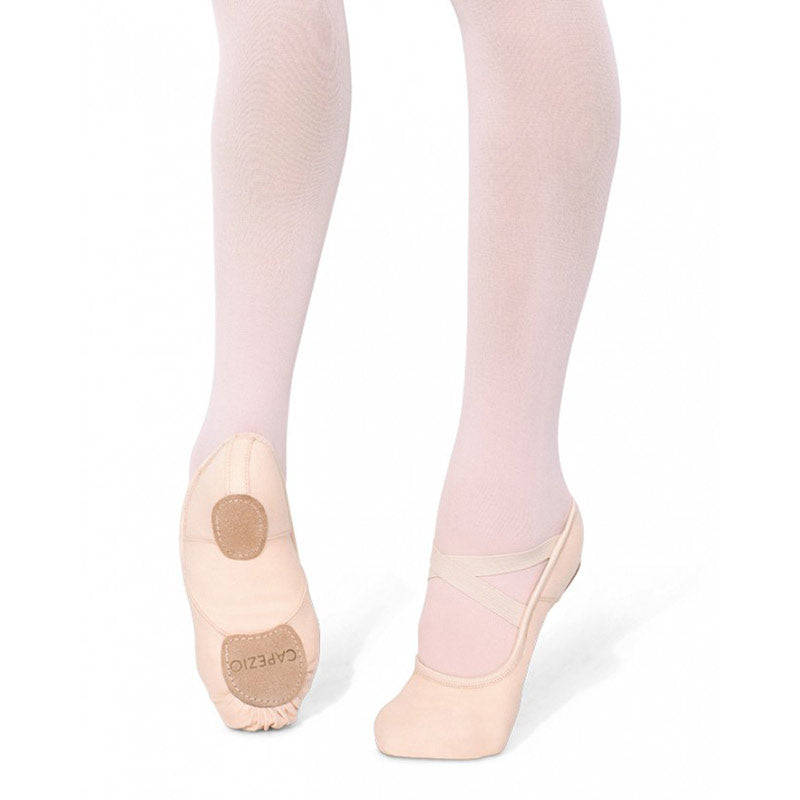 Capezio Child's Hanami Stretch Canvas Ballet Slippers - Light Pink Child 10 Medium Light Pink- DanceSupplies.com