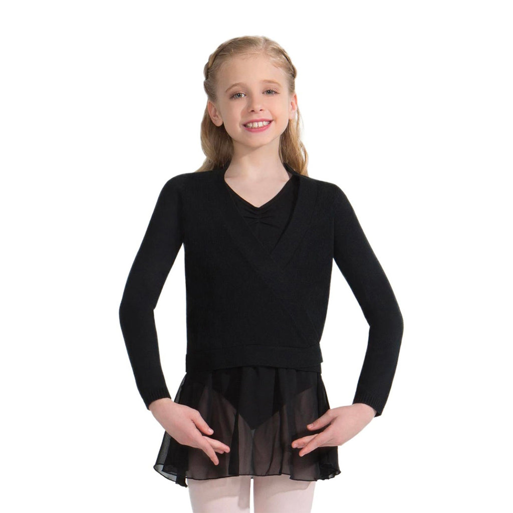 Capezio Child's Wrap Sweater Child S Black - DanceSupplies.com