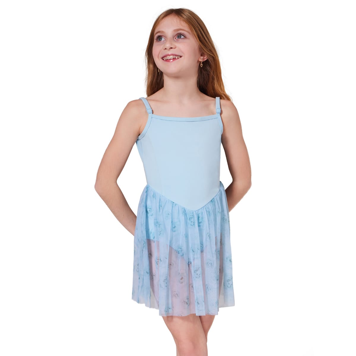 Capezio Child Coming Up Roses Eden Dress Toddler Light Blue - DanceSupplies.com
