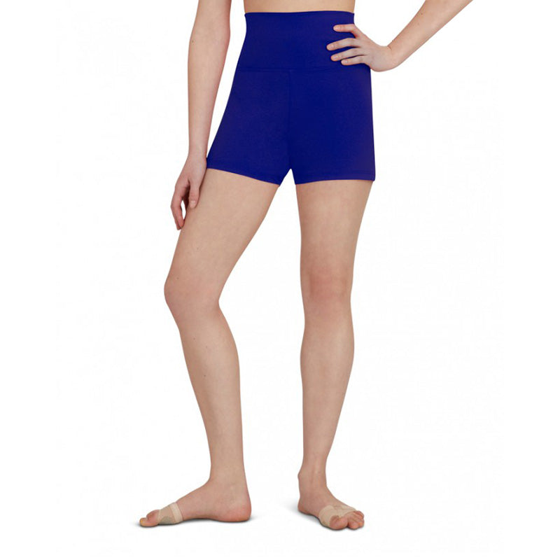 Capezio Adult High Waisted Shorts Adult XS Royal - DanceSupplies.com