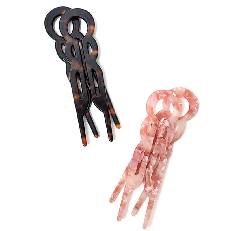 Covet Bun and Done French Clips Dark - DanceSupplies.com