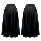 Danse de Paris Velvet Chiffon Long Skirt Adult XXS/XS Jet - DanceSupplies.com