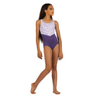 Danznmotion Child Floral Tank Leotard Child 4-6 Purple - DanceSupplies.com