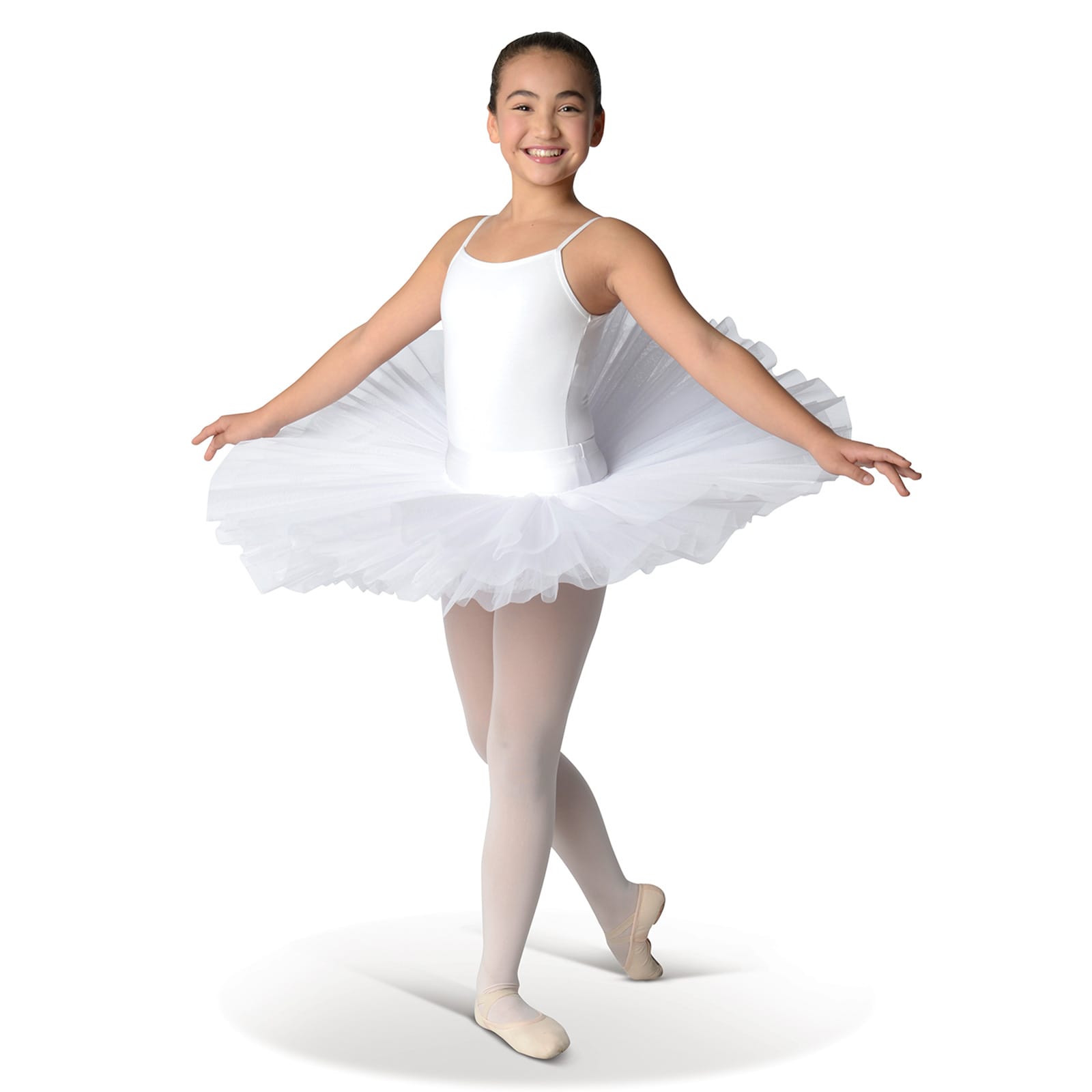 Danznmotion Child Pro Platter Tutu Child Medium/Large White - DanceSupplies.com