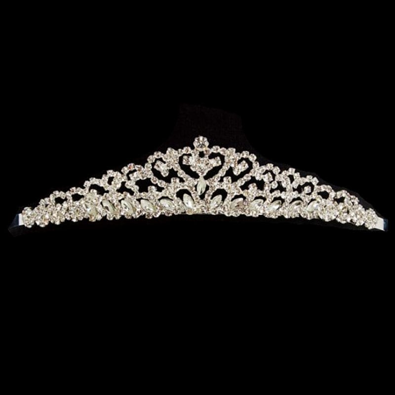 RHINESTONE JEWELED TIARA Wedding Jeweled Headband Green Rhinestone Bridal Tiara  main image 4