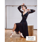 DellaLo' Adult Golden Label Venere Long-Sleeve Leotard - Nero - DanceSupplies.com