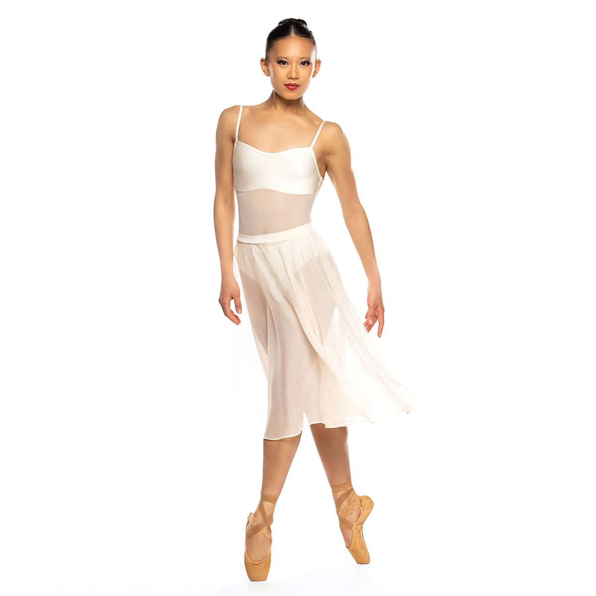 Elevé Adult Chiffon Rehearsal Skirt Adult XS Cream - DanceSupplies.com