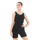 Eurotard Adult Tank Biketard Adult S Black - DanceSupplies.com