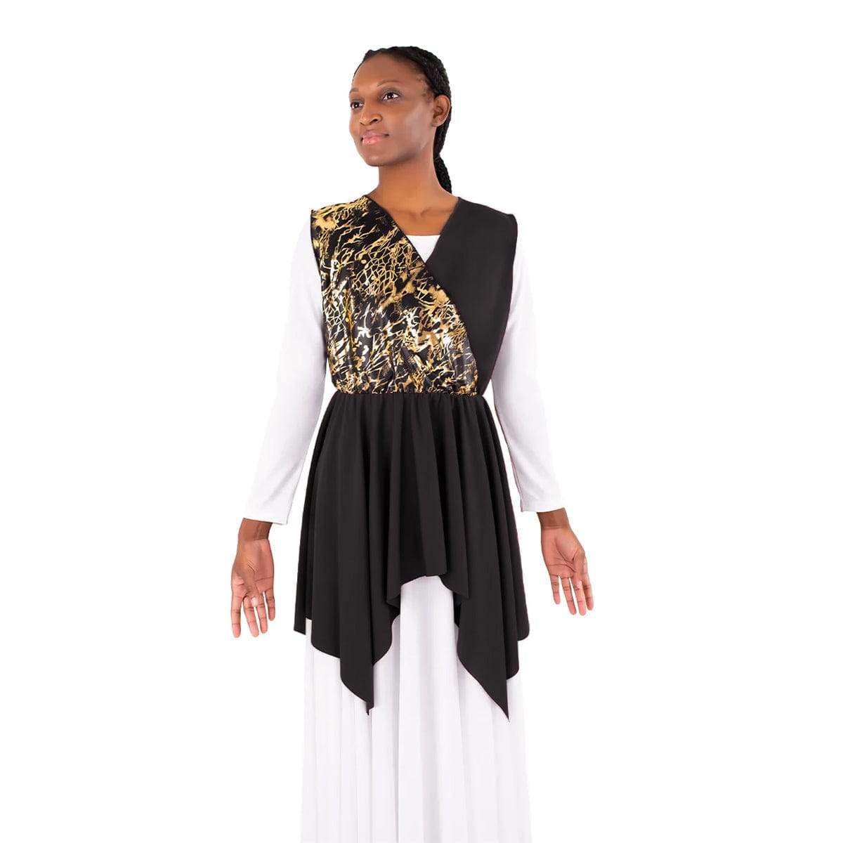 Eurotard Adult High Favor Divinity Tunic | DanceSupplies.com Adult L/XL / Black/Gold Eurotard Adult High Favor Divinity Tunic | DanceSupplies.com Adult L/XL / Black/Gold