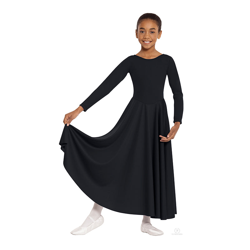 Eurotard Simplicity Liturgical Dress Child S Black - DanceSupplies.com