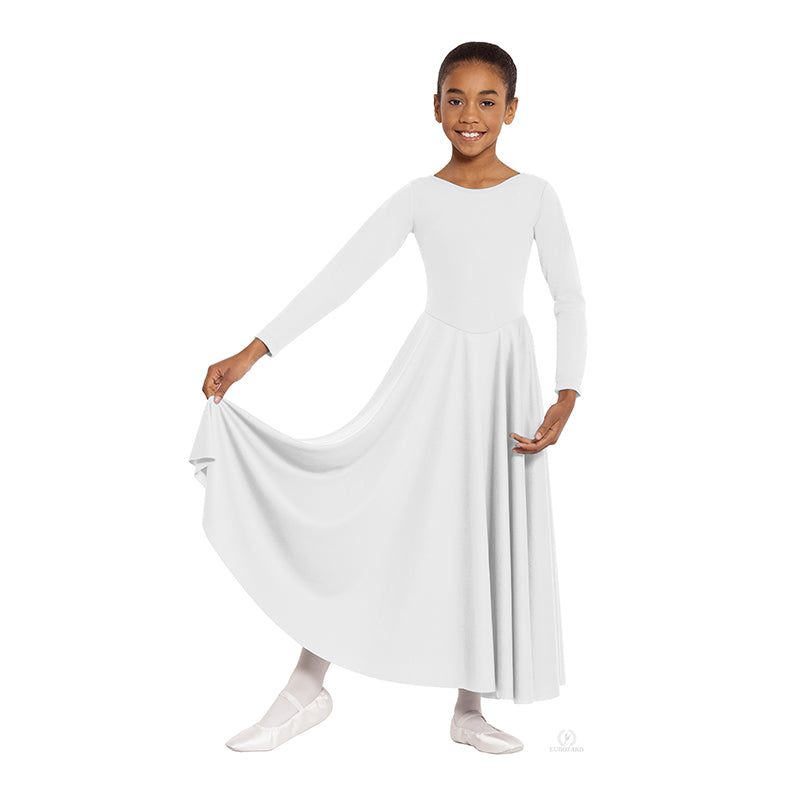 Eurotard Simplicity Liturgical Dress Child S White - DanceSupplies.com