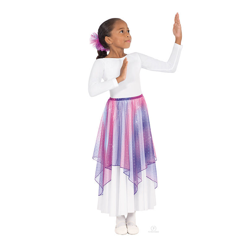 Eurotard Sparkle Tulle Single Handkerchief Skirt/Top Child Multi Sparkle - DanceSupplies.com