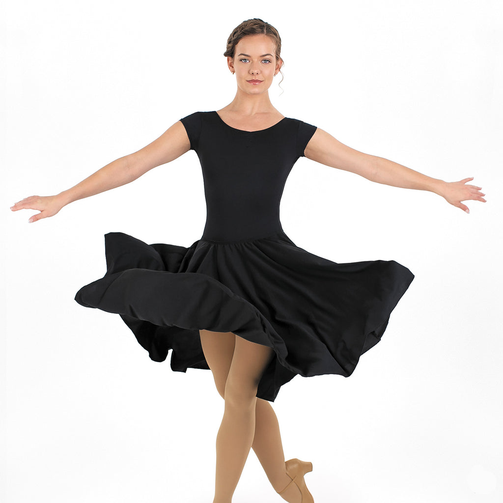 Eurotard Adult/Child Pull-On Skirt X-Small Black - DanceSupplies.com