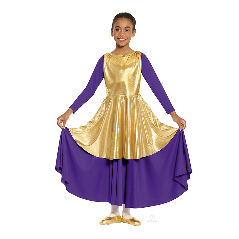 Eurotard Peplum Tunic Child S/M Gold - DanceSupplies.com