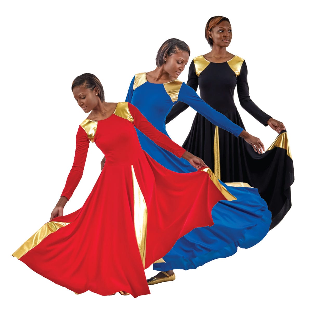 Eurotard High Favor Warrior Dress | DanceSupplies.com Adult L / Black/Gold Eurotard High Favor Warrior Dress | DanceSupplies.com Adult L / Black/Gold