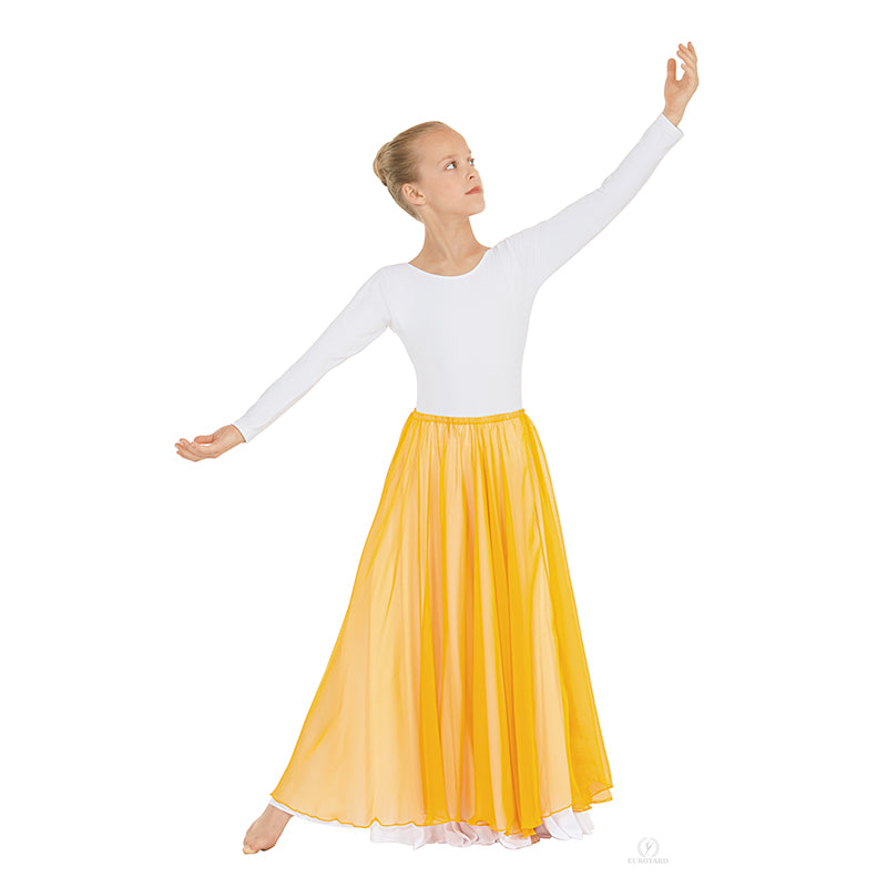 Eurotard Chiffon Overlay Skirt Child Yellow - DanceSupplies.com