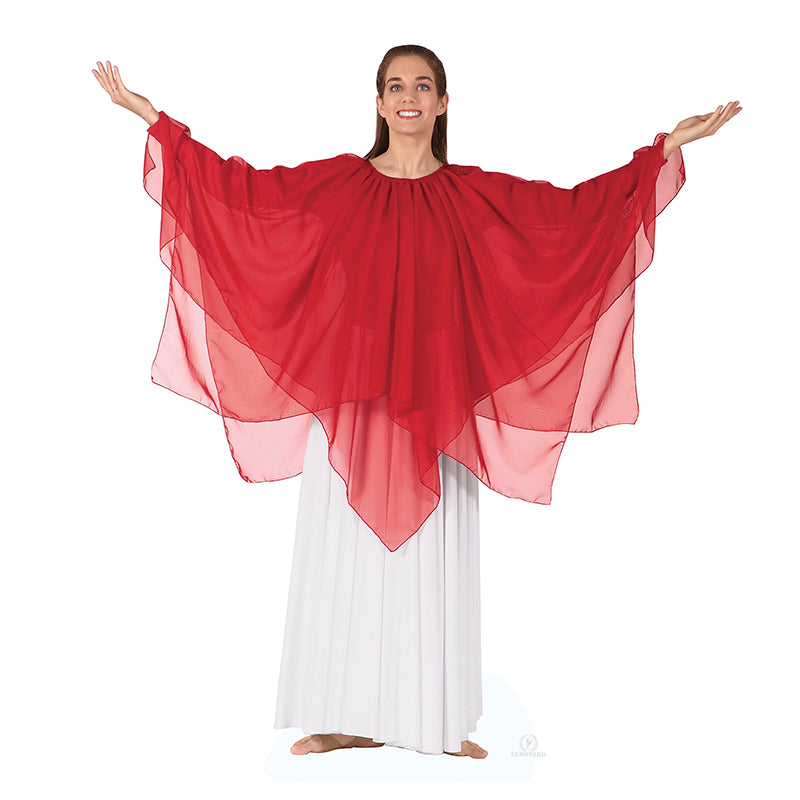 Eurotard Chiffon Double Handkerchief Skirt/Top Child Red - DanceSupplies.com