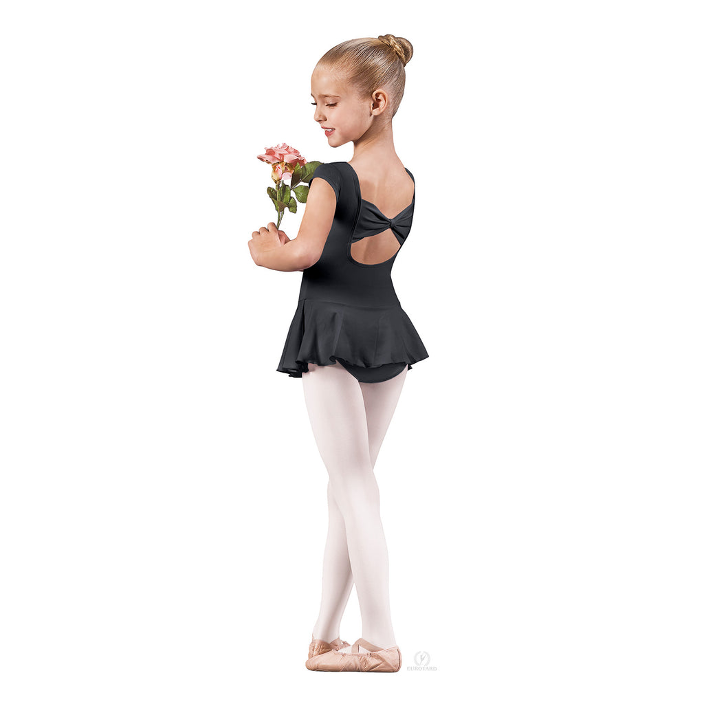 Eurotard Angelica Bow Back Dress Child XS Black - DanceSupplies.com