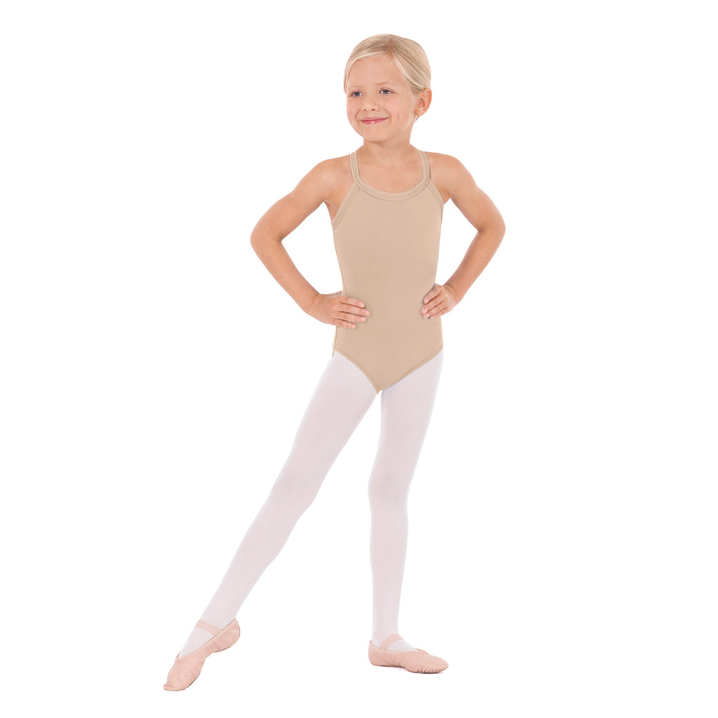 Eurotard Child's Adjustable Camisole Leotard Child XS Nude - DanceSupplies.com