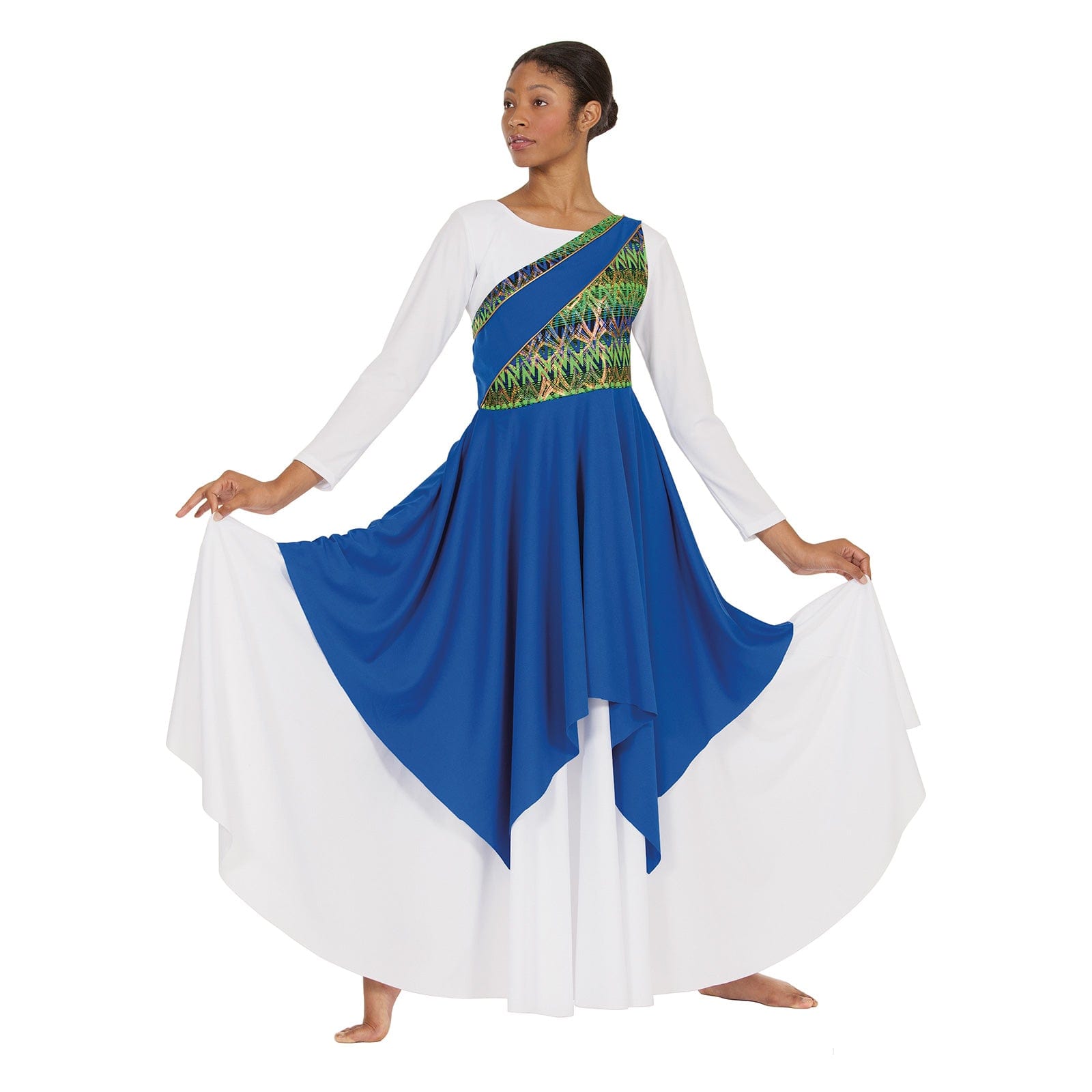 Eurotard Adult Joyful Praise Asymmetrical Tunic | DanceSupplies.com Adult S/M / Royal Eurotard Adult Joyful Praise Asymmetrical Tunic | DanceSupplies.com Adult S/M / Royal