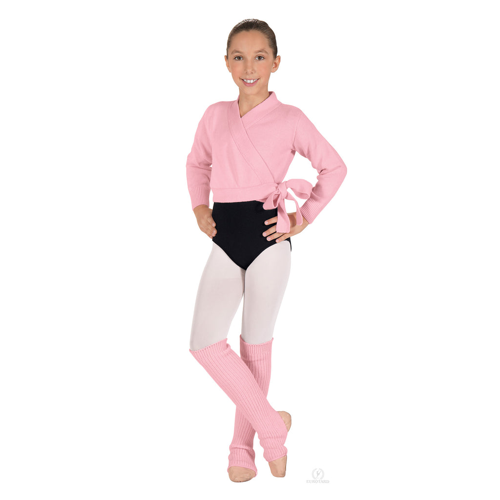 Eurotard Child's Classic Wrap Sweater Child S Pink - DanceSupplies.com