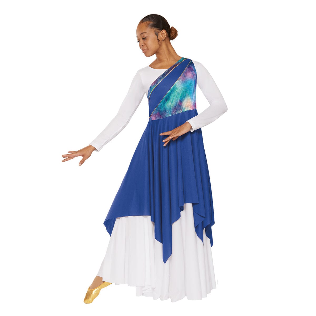 Eurotard Adult Joyful Praise Asymmetrical Tunic | DanceSupplies.com Adult L/XL / Royal Eurotard Adult Joyful Praise Asymmetrical Tunic | DanceSupplies.com Adult L/XL / Royal