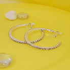 FH2 40mm Rhinestone Hoop Earrings - DanceSupplies.com