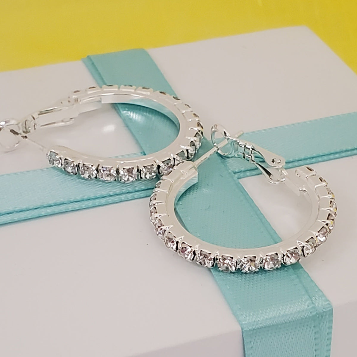 FH2 20mm Rhinestone Hoop Earrings - DanceSupplies.com