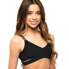 Honeycut Classic Wrap Top Child M Black - DanceSupplies.com