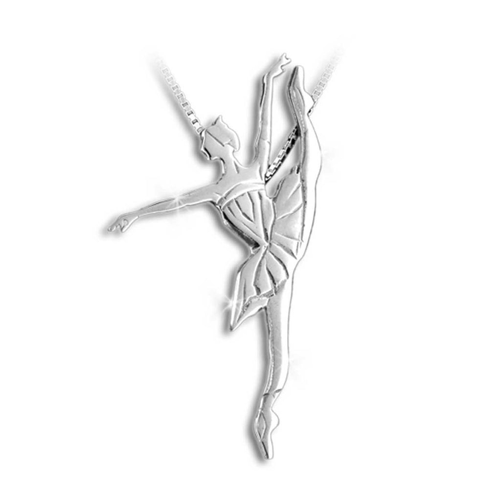 Mikelart Sterling Silver Necklace With Developpe' Pendant   - DanceSupplies.com